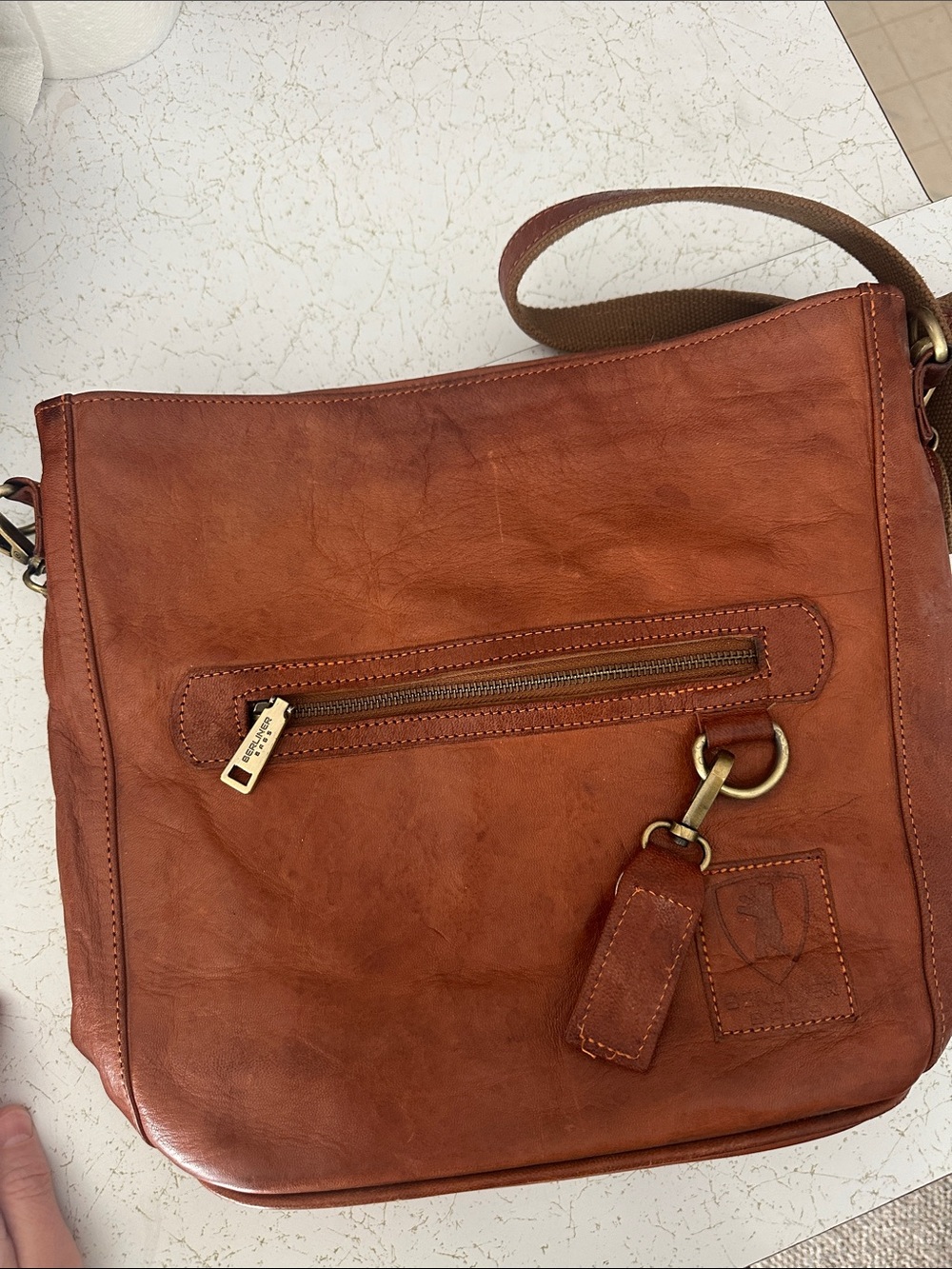 Berlinger Bags leather crossbody bag